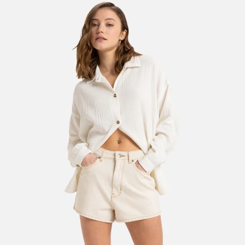Roxy Chlo Natural Relaxed Fit Denim Short - Women