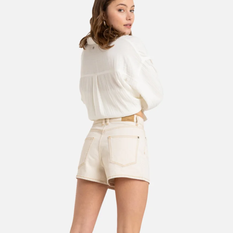 Roxy Chlo Natural Relaxed Fit Denim Short - Women