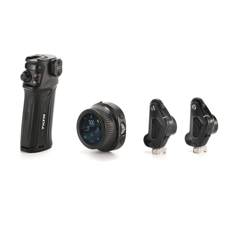 Tilta Nucleus Nano II Control Handle Kit - Wireless Lens Control System | Includes Hand Wheel, 2 Motors, Power Handle + More | Wireless Zoom, Focus, Aperture Control | Follow Focus | Touch Screen - Image 1