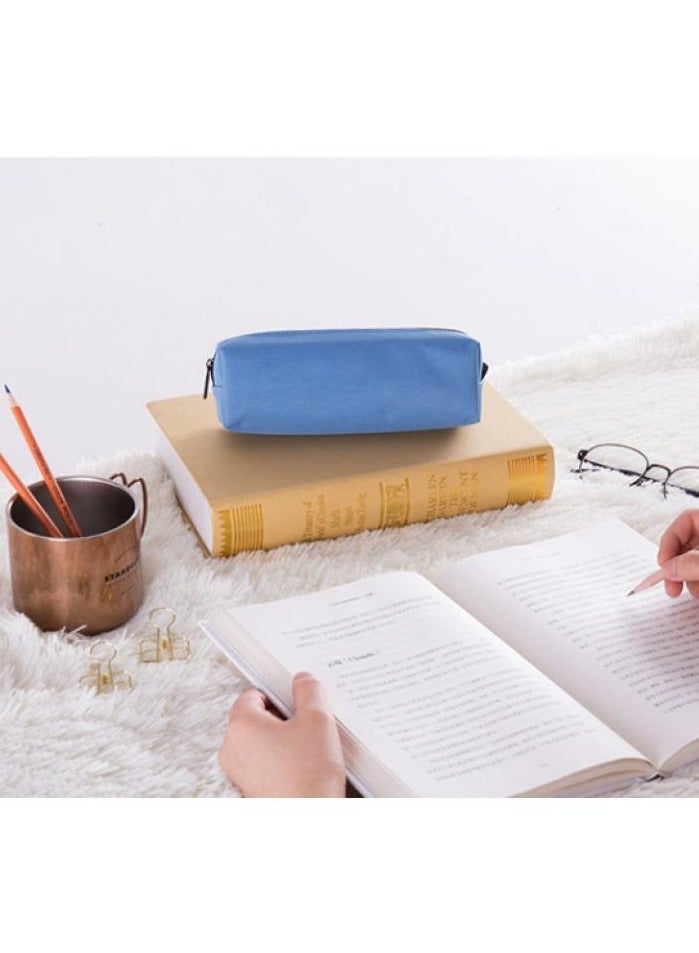 حافظة أقلام محمولة - حقيبة زرقاء للأقلام والقرطاسية للمدرسة والمكتب والسفر - Image 4