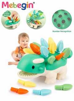 Generic Sensory Dinosaur Toy with 12 Easy-to-grasp Pieces, Educational Toys, Dinosaur Fine Motor Skills Toys, Montessori Toys, Preschool Educational Learning Toys, Travel Toy, Ideal Gift for Toddlers Aged 1  - Image 1
