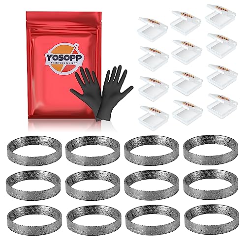 YOSOPP 12pcs Cone Exhaust Gasket for Harley, Made of Graphite & Steel Mesh - Fits 1984-later Most Harley Davidson Bikes: Touring, Sportster, Dyna, Softail - Image 1