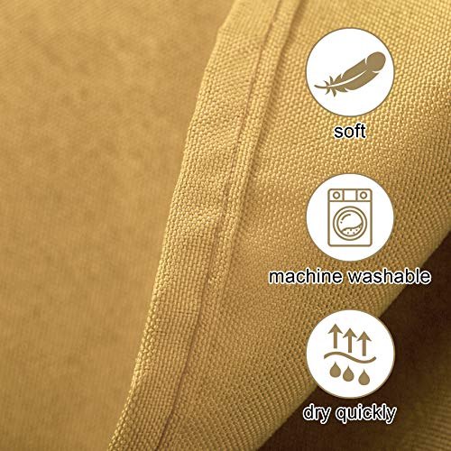 Ascoza 2pack 108 Inch Gold Round Tablecloth in Washable Polyester Fabric for Wedding/Banquet/Restaurant/Parties - Image 4