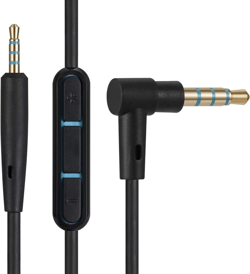 Replacement Audio Cable Cord, Extension Wire for Bose QuietComfort QC25 QC35 Headphones with in line Mic Volume Control (Black) - Image 1