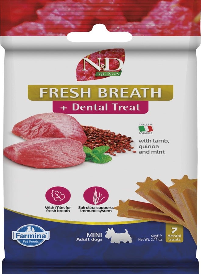 Farmina N&D Quinoa Fresh Breath Dog Treats, Adult Mini, Granule Form, 60g