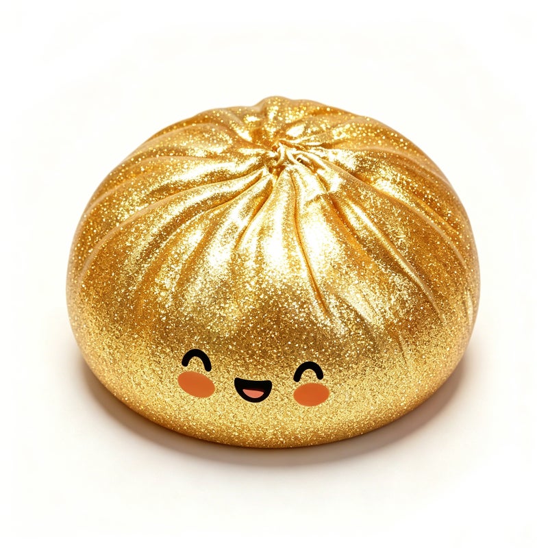 Stress Relief Squishy Bun Toy with Decorations - Image 2