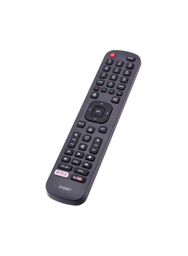 هايسنس ريموت بديل Hisense EN2B27 الذكي • ريموت شامل مع أزرار Netflix و Prime Video و YouTube و Google Play • متوافق مع سلسلة EN2A27/EN2C27/EN2D27 • أسود - Image 1