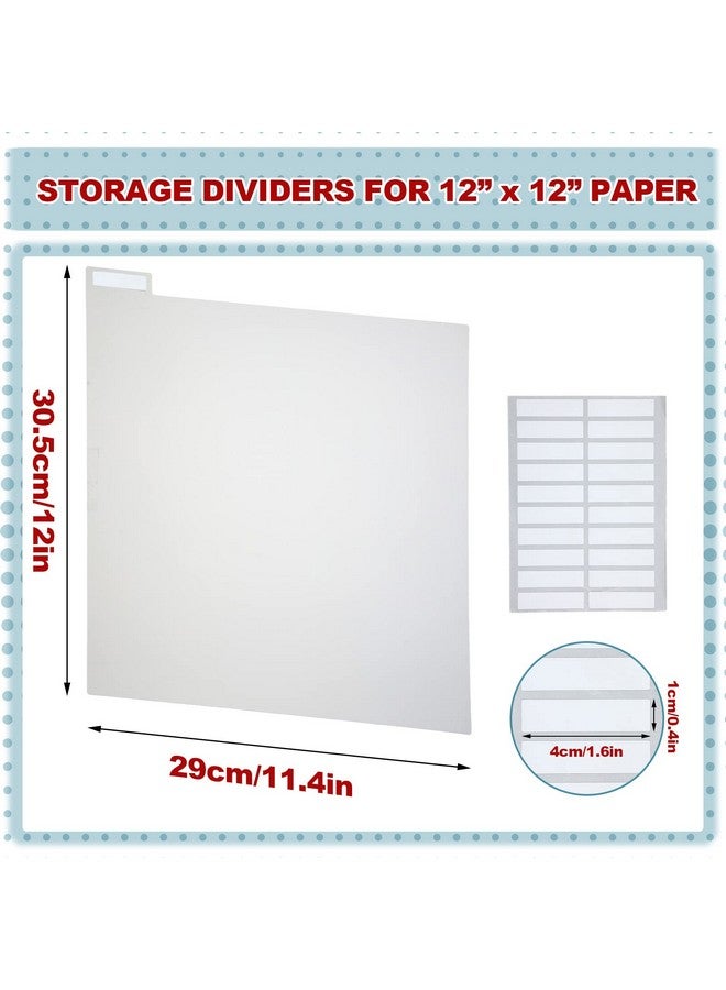 Tinlade 12 X 12 Inches Scrapbook Tabbed Dividers Scrapbook Paper Storage Dividers Page Dividers With Labels For Storage Box Cards File Holder (12 Pieces)  - Image 3