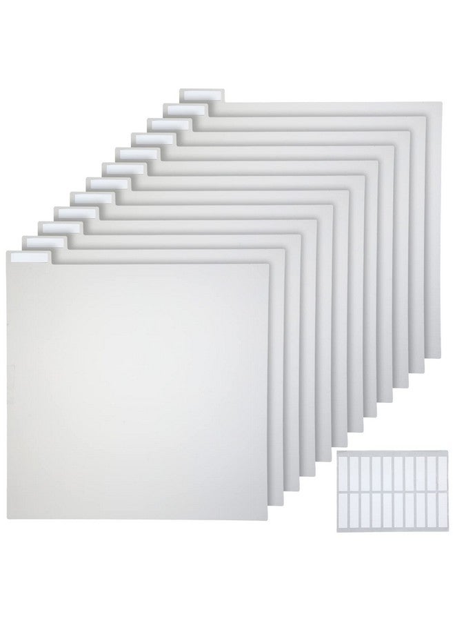 Tinlade 12 X 12 Inches Scrapbook Tabbed Dividers Scrapbook Paper Storage Dividers Page Dividers With Labels For Storage Box Cards File Holder (12 Pieces)  - Image 1