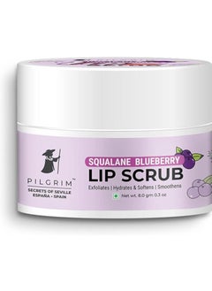 PILGRIM Pilgrim Spanish Squalane Lip Scrub (Blueberry) for Women & Men for Smooth Lips | Lip Scrub for Dark Lips | Lip Scrub with Sugar & Shea Butter for gentle exfoliation, hydrated, smooth & soft lips| 8 gm  - Image 2