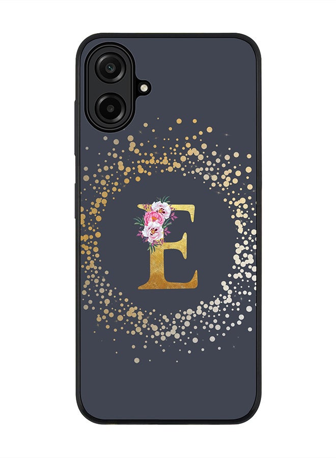 Stylizedd For Samsung Galaxy A07 4G / M17e / F70e Case,Slim fit Camera Protection, Shockproof Thin Phone cover  - Custom Monogram Floral - E  (Grey ) - Image 1