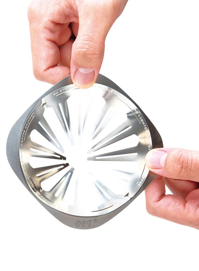 DPT Stainless steel Coffee Filter Dripper, speciality coffee, Silver, Size 10.3*9*6.5 Cm - Image 2