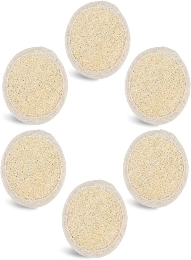 Much Hotter 6 Pack Natural Loofah Exfoliating Facial Scrubber, Made with Natural Shower Loofah Sponge, Manual Facial Cleansing and Makeup Remover Brush，Bath Shower Loofah Sponge, for Face That Gets You Clean - Image 1