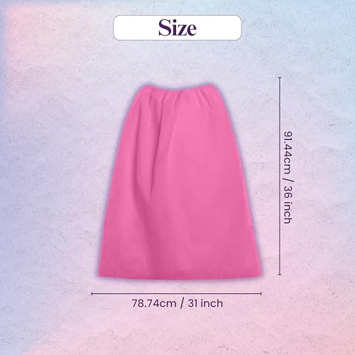 Leios Disposable Spa Gown for Women Pack of 45 | 30 GSM Non Woven Salon Gown for Facial Waxing Massage | Lightweight Breathable Beauty Parlour | Elastic Free Size Hygiene Wear - Pink - Image 4