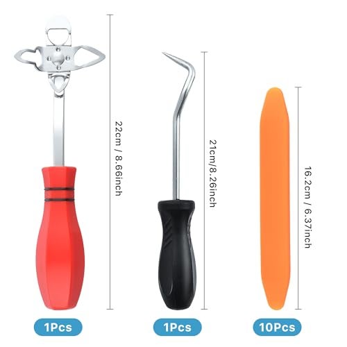 Worldity 12 Pieces Windshield Installation Tools Kit, Included 1 Pcs Widshield Installing Tool, 1 Pcs Cotter Pin Puller and 10 Pcs Installation Setting Tool, Perfect for Installing Windshield Gasket - Image 2