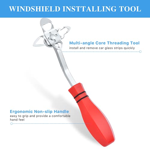 Worldity 12 Pieces Windshield Installation Tools Kit, Included 1 Pcs Widshield Installing Tool, 1 Pcs Cotter Pin Puller and 10 Pcs Installation Setting Tool, Perfect for Installing Windshield Gasket - Image 3
