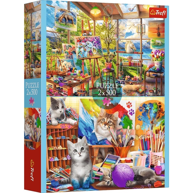 Trefl - The Art of Painting Puzzle (2x500) Pieces - 37530 - Image 1