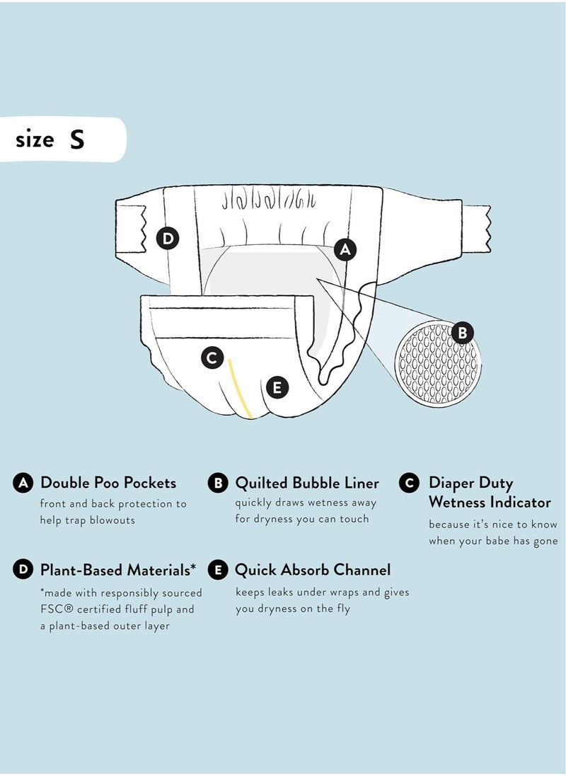 Baby Comfort Fit Pants Diapers, S Suitable for babies 4-8 Kg, 58 Diapers  Instant Absorption Core Carefully chosen breathable base film  - Image 4