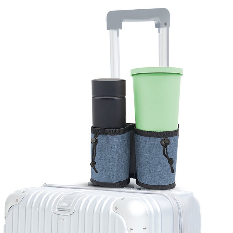 Luggage Travel Drink Bag With 2 Beverage Straps Portable Hands-Free Design - Durable Machine Washable Drink Carrier for Flight Attendants - Image 1