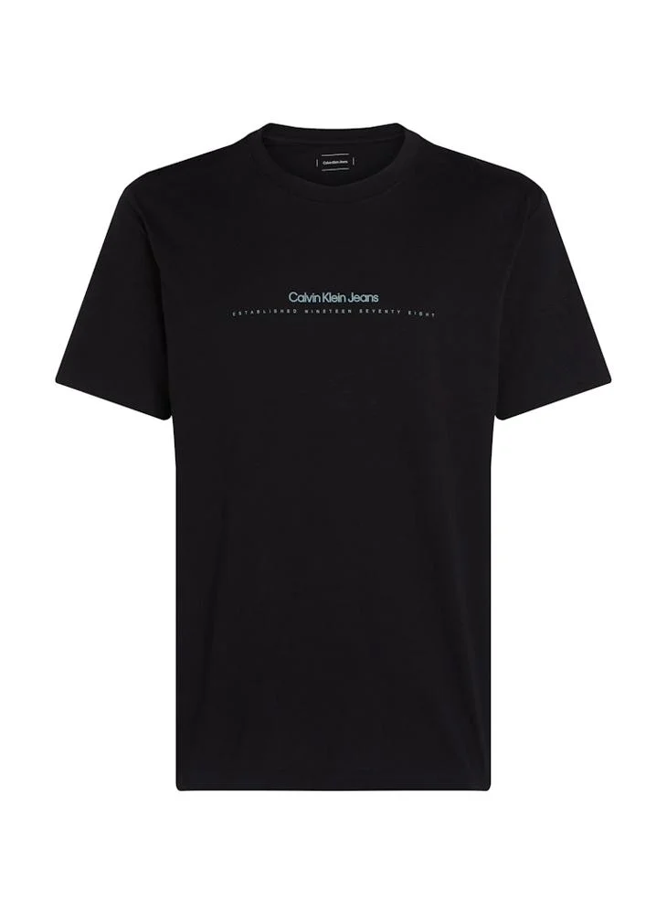 كالفن كلاين جينز Logo Print Crew Neck T-Shirt
