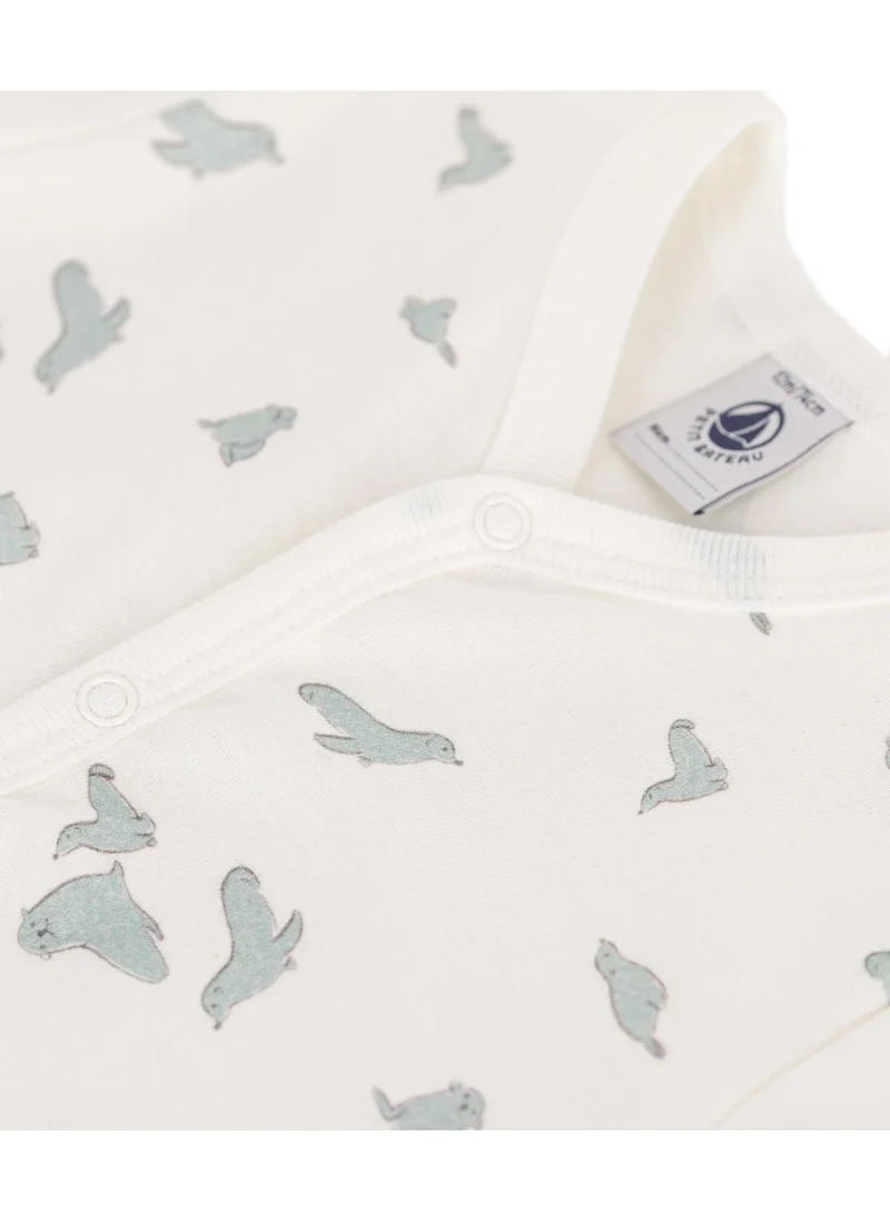 بيتي باتو Babies' short cotton whale pattern jumpsuit