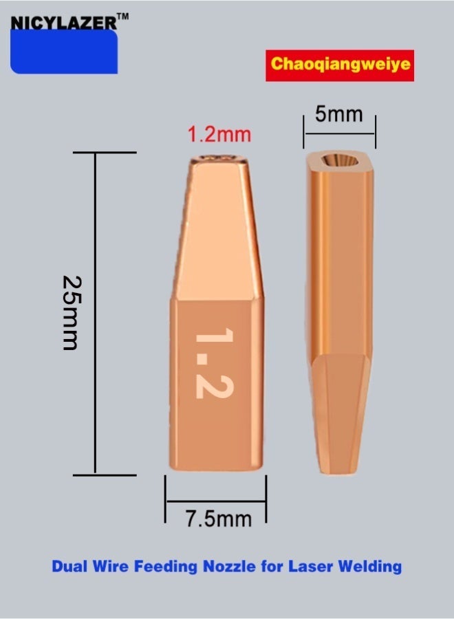 Laser Welding Wire Feeder, Dual-Wire Guide with 1.2mm Copper Nozzle - Image 4