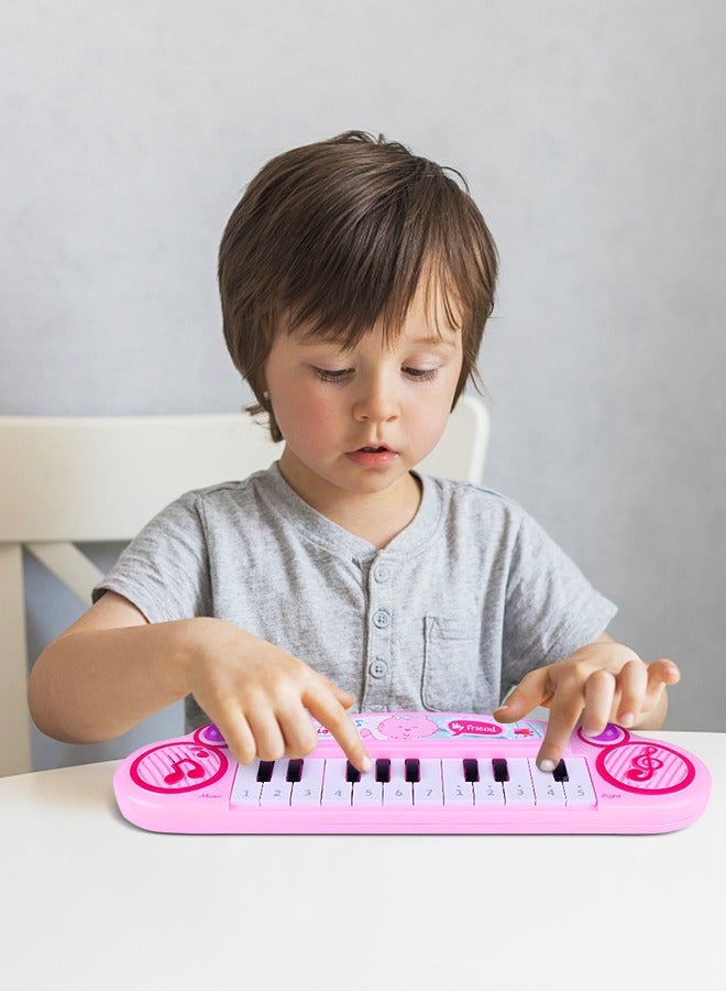 GROIC Kids Keyboard Piano Portable Electronic Musical Instrument Multi-Function Music Keyboard Piano for Kids Early Learning Educational Toy-Pink - Image 5