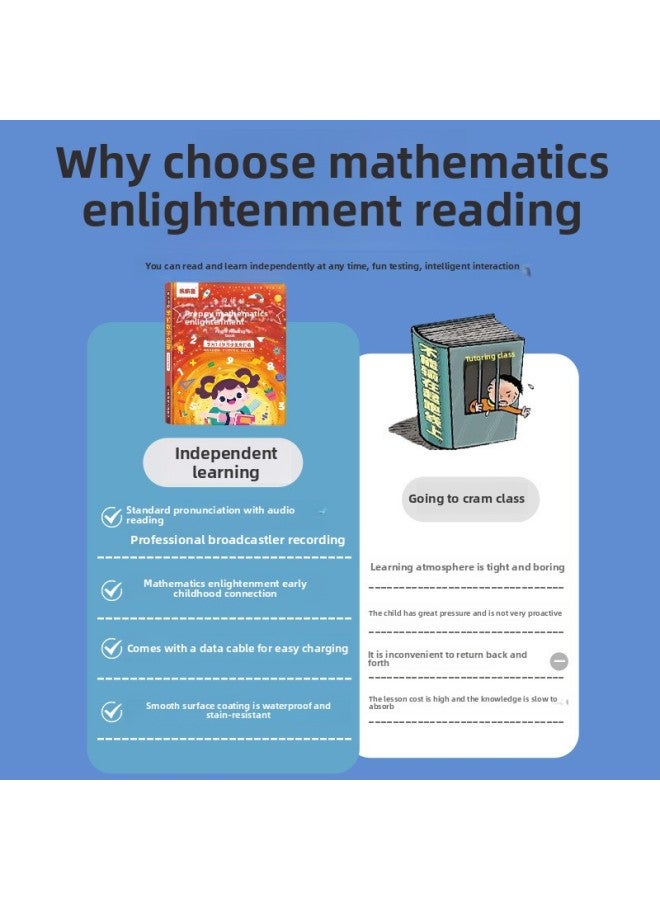 Loquat Kindergarten Mathematics Enlightenment Point Reading Number Card 1 To 100 Wall Chart Addition And Subtraction Table Learning Artifact-Color:【rechargeable Model】 Preschool Mathematics Enlightenment + - Image 4