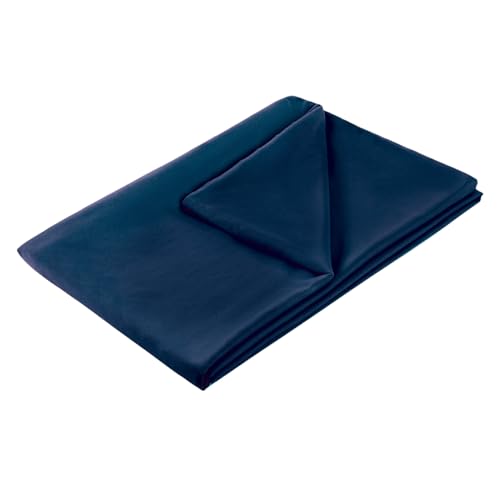 UhobeCap Weighted Blanket Cover 48 72 Dark Blue Heavy Weighted Blanket Cover 48x72 8 Ties Zipper on Long Side - Image 1