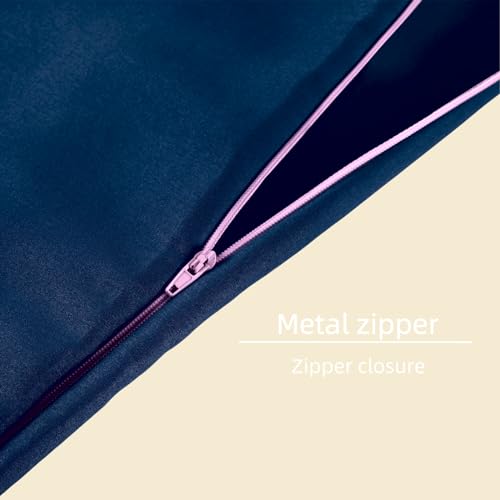 UhobeCap Weighted Blanket Cover 48 72 Dark Blue Heavy Weighted Blanket Cover 48x72 8 Ties Zipper on Long Side - Image 3