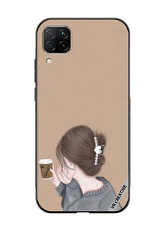 Protective Case Cover For Huawei Nova 7i/P40 Lite Sipping Design Multicolour