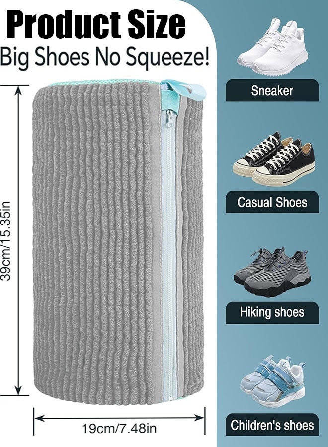 2PCS Shoe Washing Bag for Washing Machine, Reusable Trainer Washing Machine Bag with Zipper, 360° Protection Trainer Heavy-Duty Laundry Shoe Bag Shoe Cleaning Bag for All Shoe Types - Image 3