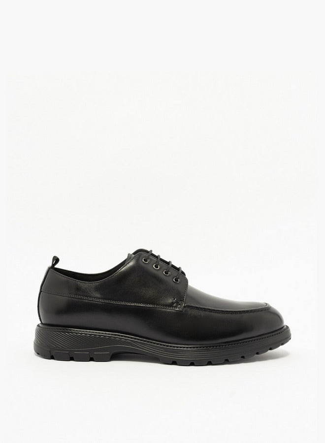 Le Confort Solid Lace-Up Derby Shoes - Image 1