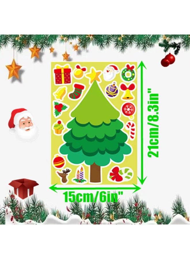 Chielor 36 Sheets Christmas Party Games Sticker for Kids, Make Your Own Gnome Gingerbread Man Snowman Santa Claus Reindeer Elf Sticker Holiday Christmas Party Game Stickers for Gifts - Image 3