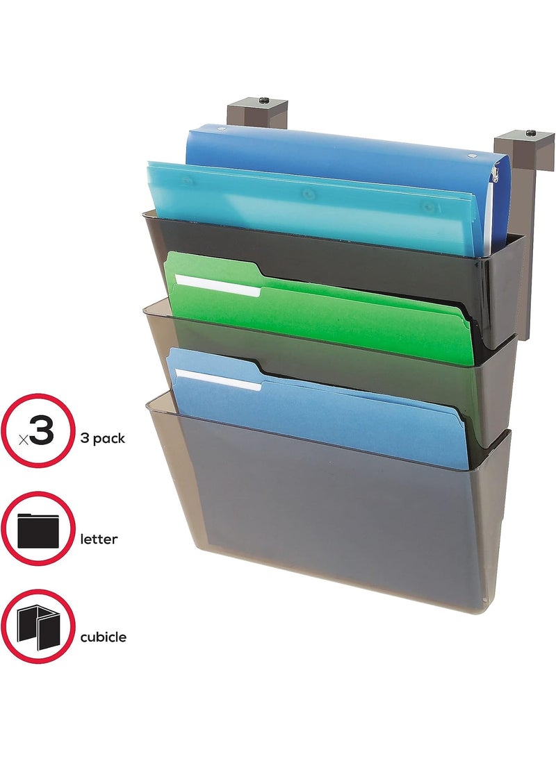Deflecto DEF73502RT  Deflecto Three Pocket Partition Letter Wall System  - Image 2