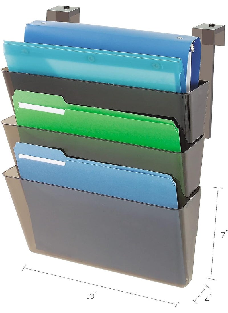 Deflecto DEF73502RT  Deflecto Three Pocket Partition Letter Wall System  - Image 4