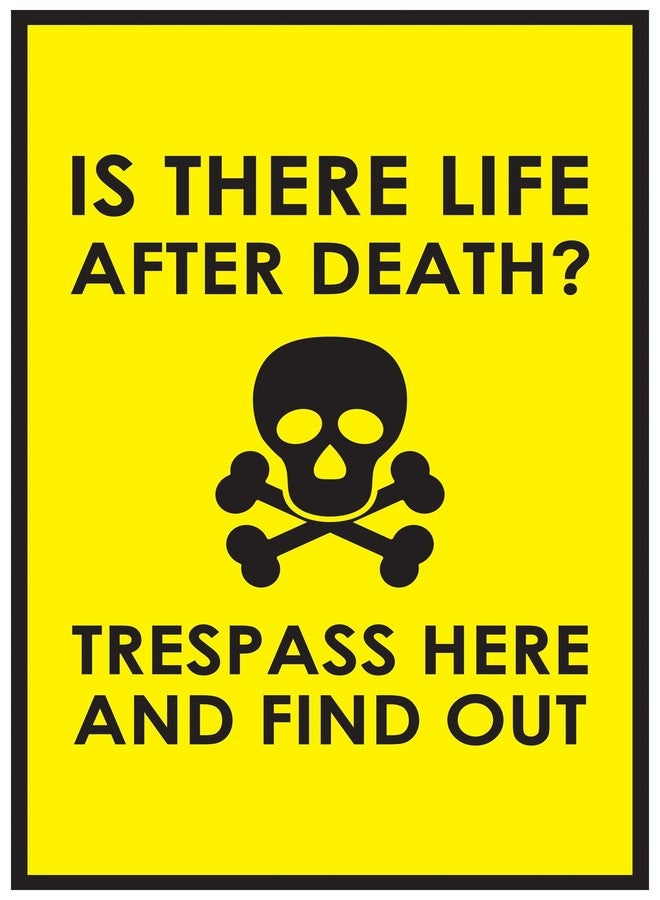 Inephos Trespass warning Funny Poster (12 x 18 inch) - Image 1