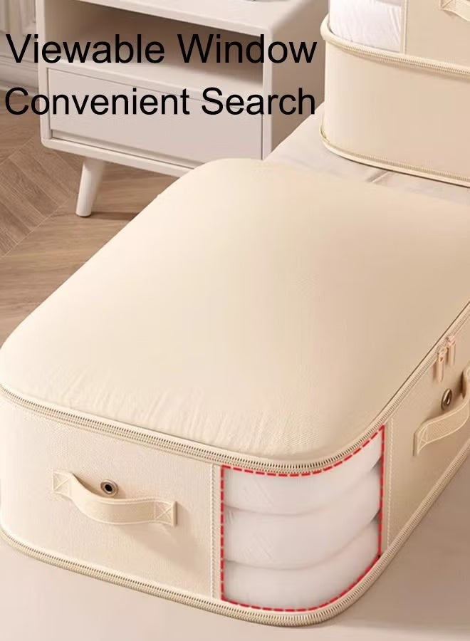 2/4PCS Large Capacity Storage Box Clothes Storage Storage Bag Organizer Set Foldable Clothes Organizers Storage Containers For Clothing, Blanket, Comforters, Bed Sheets, Pillows And Toys Yellow 54*42*60cm - Image 4