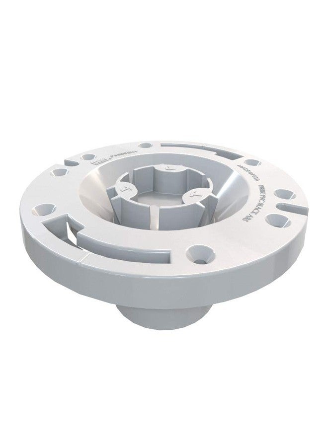 أوتي شفة خزانة أوتي 3 بوصة من البولي فينيل كلوريد مع حلقة بلاستيكية وغطاء اختبار، أبيض - Image 3