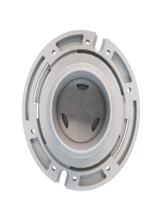 أوتي شفة خزانة أوتي 3 بوصة من البولي فينيل كلوريد مع حلقة بلاستيكية وغطاء اختبار، أبيض - Image 2