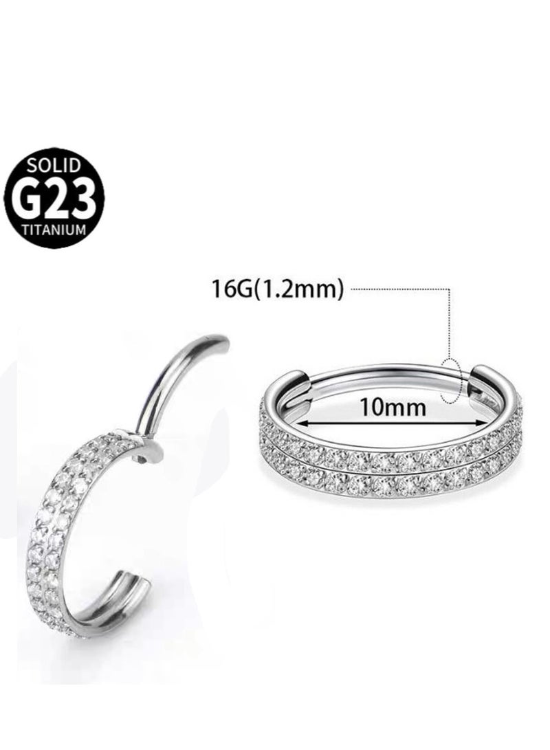 Innoshine Titanium Golden Nose  Ring  Earring Hypoallergenic  Nose Piercing Ring Secure Body Piercing Jewelry for Sensitive Skin - Image 5