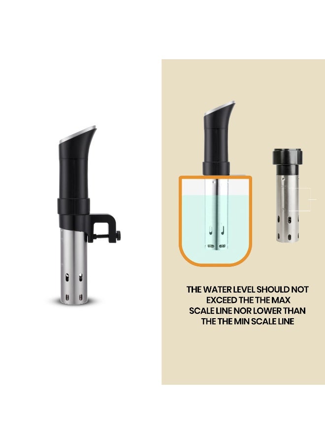 نوفيتسون جهاز طهي سوس فيد من نوفيتسون، NSV-4535B - جهاز غمر دقيق بقوة 1100 واط مع تحكم باللمس بتقنية LED، دقة ±0.5 درجة مئوية، تسخين سريع، طهي بطيء على درجة حرارة منخفضة لوجبات طرية ولذيذة - Image 3