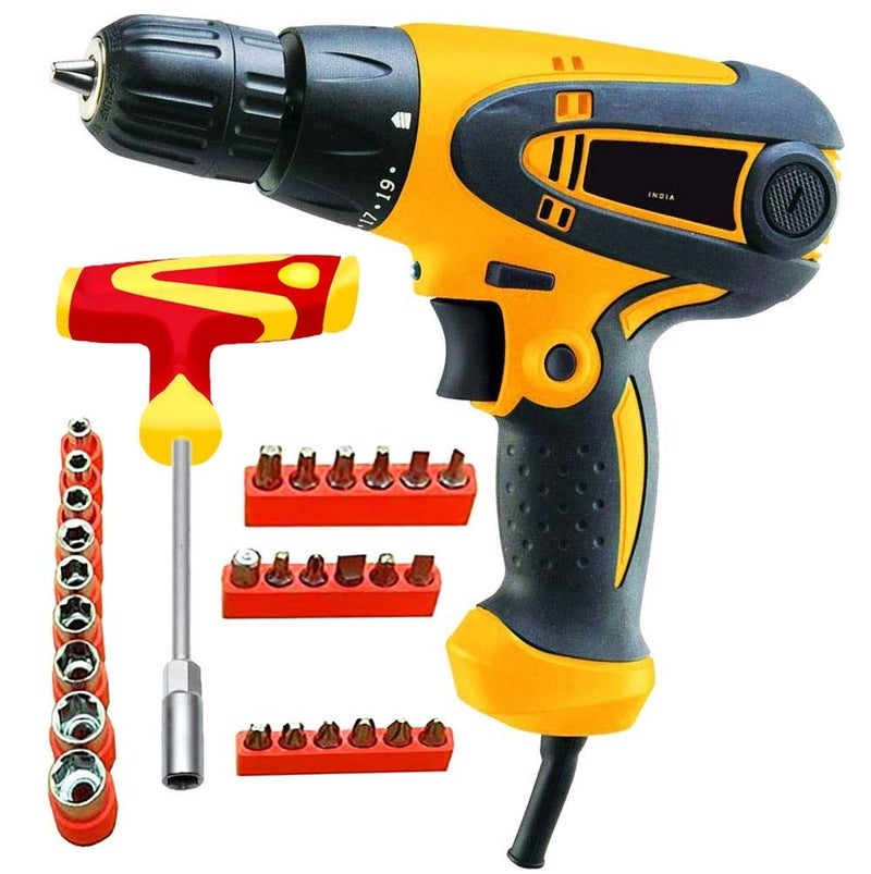 MLD Powerful NSR77 Electric Screw Driver Cum Drill Machine 10mm Colours as per Availability - Image 1