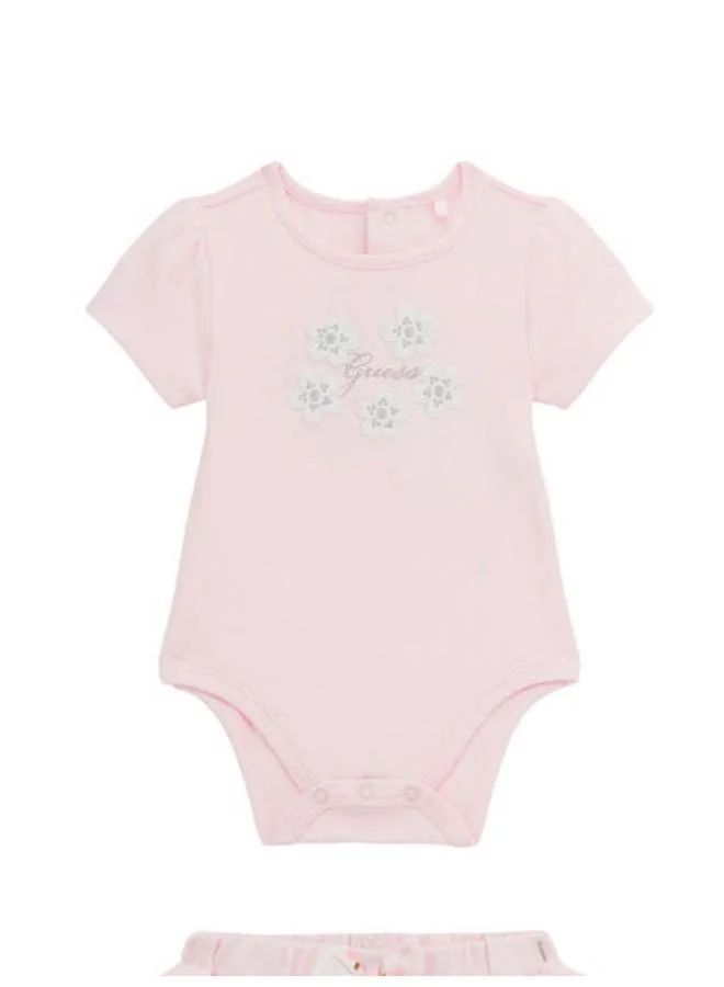 GUESS Kids 3 Pack Printed Bodysuit & Shorts Set