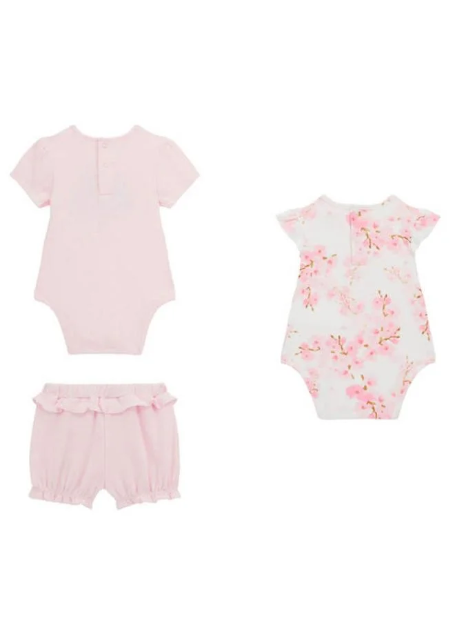 GUESS Kids 3 Pack Printed Bodysuit & Shorts Set