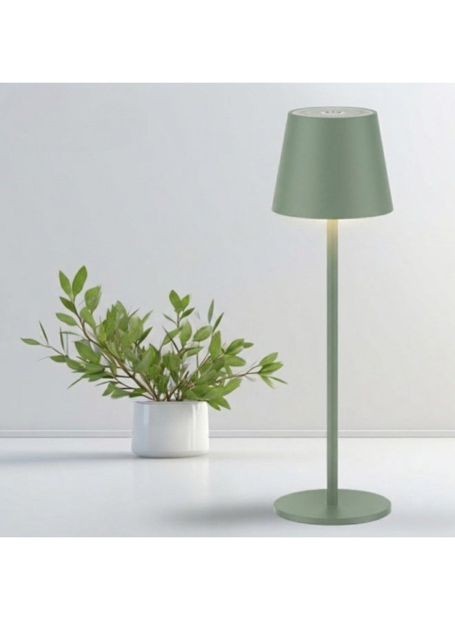 zentora LED Cordless Table Lamp, Rechargeable Green Desk lamp 5000mAh Battery Operated Table Light 3 Color Dimming Metal Shell Touch Lamps for Bedrooms Restaurant Bedroom Bars (Green) - Image 1