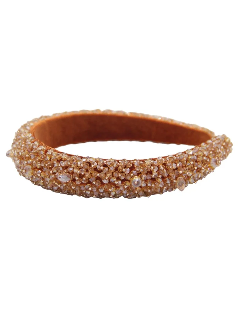 D'Daniela Headband Monalisa For Women's and  Girls Brown Hand Made