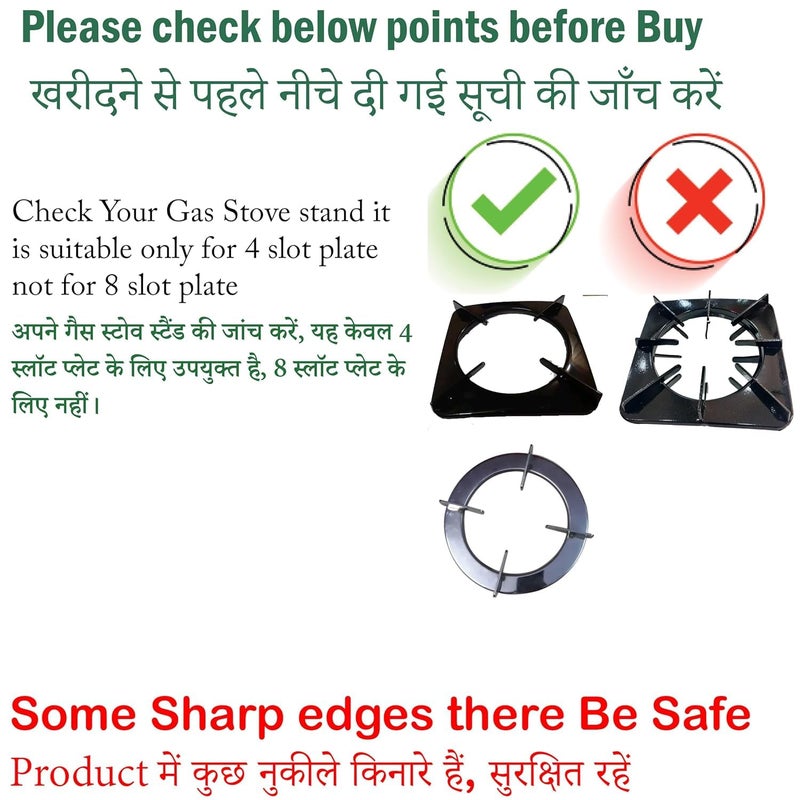 TINKDAS Pack Of 2Black Gas Saver Burner Stand Manual Gas Burner Cover Gas Saver Jali Home Gas Stove Fire Windproof Energy Saving Stand Gas Stove Max Gas Saviour Organization Storage Chula Stand - Image 3