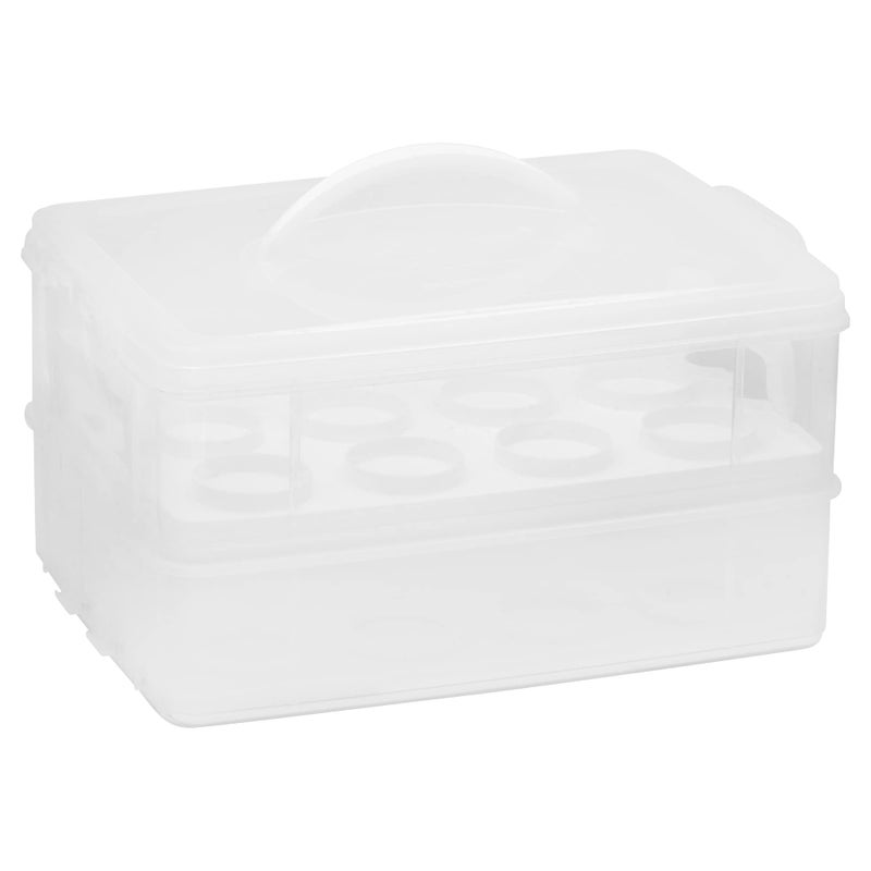 Snapware Snap 'N Stack Portable Storage Carrier with Lid for Desserts, BPA-Free Cupcake Containers, Cake Carrier with Stackable Trays, Microwave, Freezer and Dishwasher Safe - Image 4