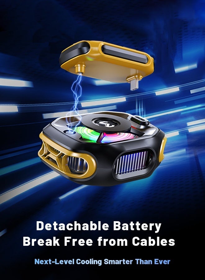 general Phone Cooler (Magnetic) : 5 Minute 12°C Cooling Rechargeable Semiconductor Mobile Cooling Fan with RGB LED & Temp Display 6-Blade Fan for Gaming/TikTok Phone Cooler – Dual Power(Wireless or plug in), 5 Min 12°C Rapid Semiconductor Cooling Fan for Mobile with Rechargeable Magnetic Design, RGB LED, Temp Display Mobile Cooling Fan for Moblie Gaming/TikTok - Image 5